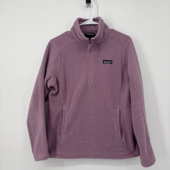 Patagonia Synchilla 1/2 Zip Jacket Womens Size Medium Purple Pullover Sweater - Picture 1 of 10